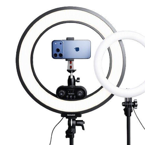 Ring light, Bluetooth microphone, tripod, selfie stick and studio lights for content creators in Pakistan